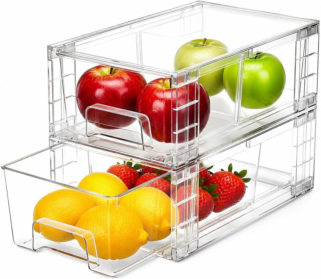 Stackable Pantry Bin - 2-pak szuflad do przechowywania, plastikowe pojemniki