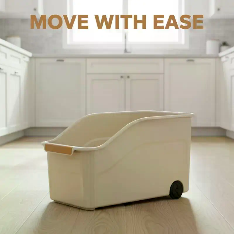 Stackable Pantry Bin - Pojemniki plastikowe do przechowywania z kółkami,
