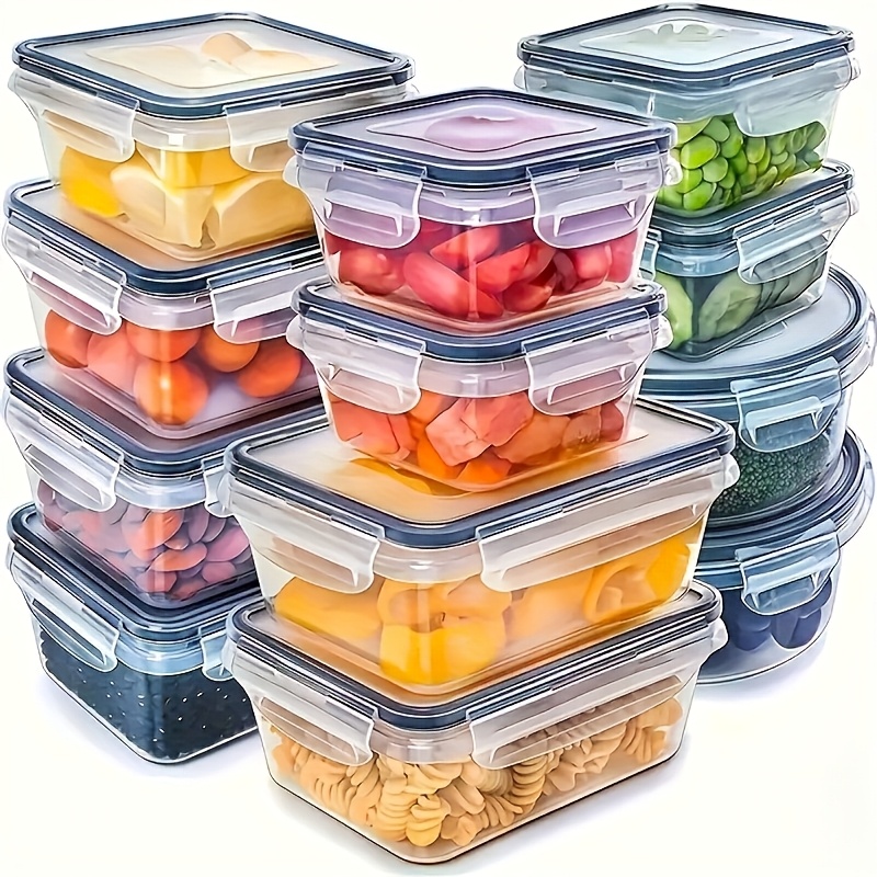 Food Storage Organization - Zestaw 8 sztuk zawiera 4 pojemniki