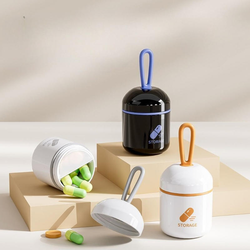 Food Storage Management - Mini Praktyczny Pojemnik na Leki, Szczelny,