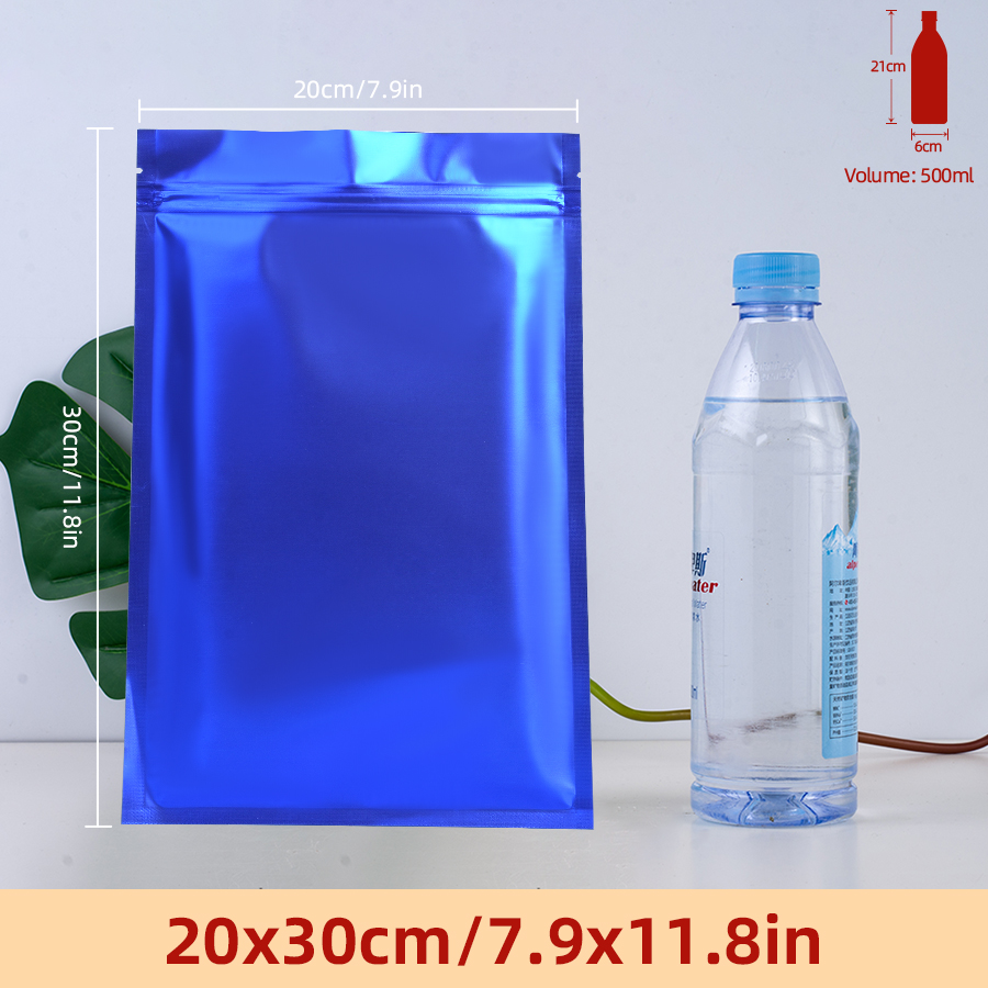 Food Storage Usa - 100 szt. Matowych niebieskich torebek z