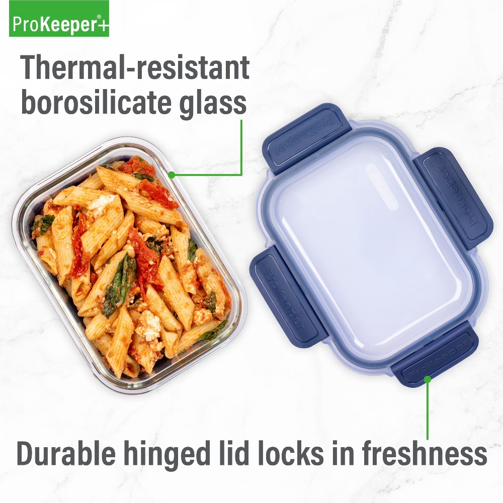Szklany pojemnik na żywność o  – Glass Meal Prep Container recenzja i cena