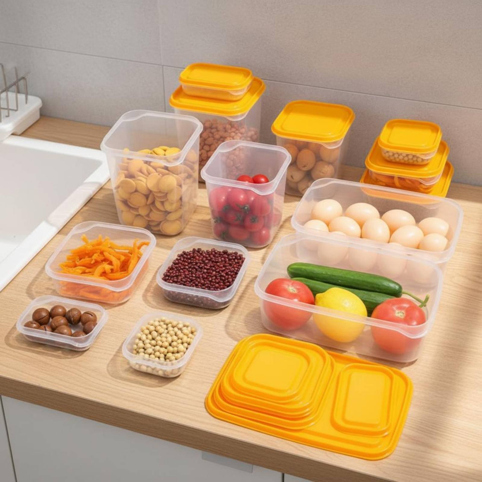 17-częściowy zestaw pojemników – Food Storage Box Plastic recenzja i cena