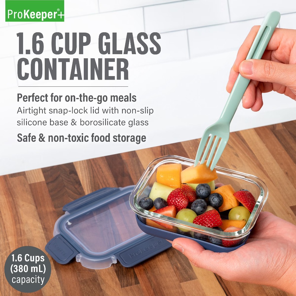 2 sztuki szklanych pojemników  – Glass Meal Prep Container recenzja i cena