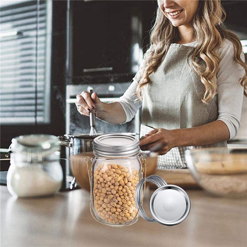 Wieszaki na słoiki Mason, lnia – Mason Jar Wide Mouth recenzja i cena