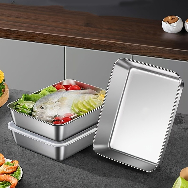 3/6 szt. Prostokątna pojemnik  – Storage Food Tray recenzja i cena