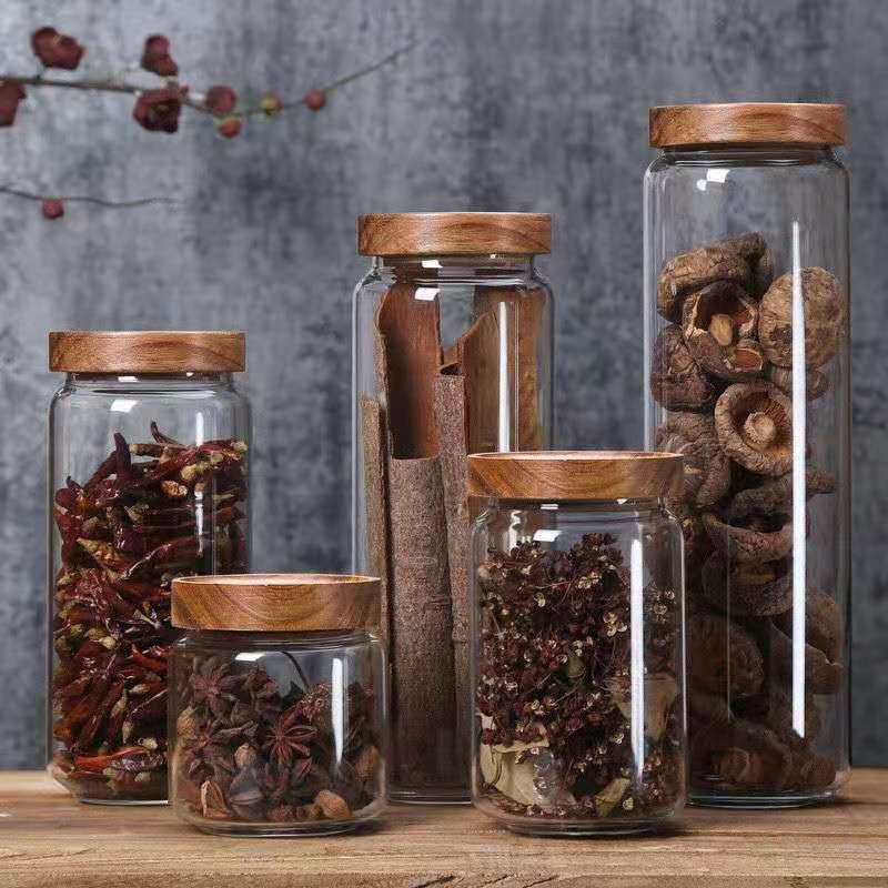 Okrągły szklany słoik z drewna – Food Storage Youtube recenzja i cena