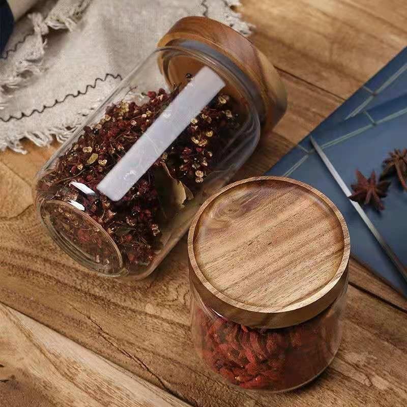 Okrągły szklany słoik z drewna – Food Storage Youtube recenzja i cena