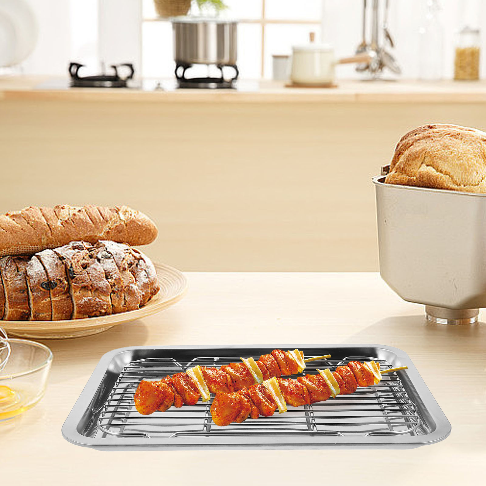 1 zestaw stalowych rusztów do  – Storage Food Tray recenzja i cena