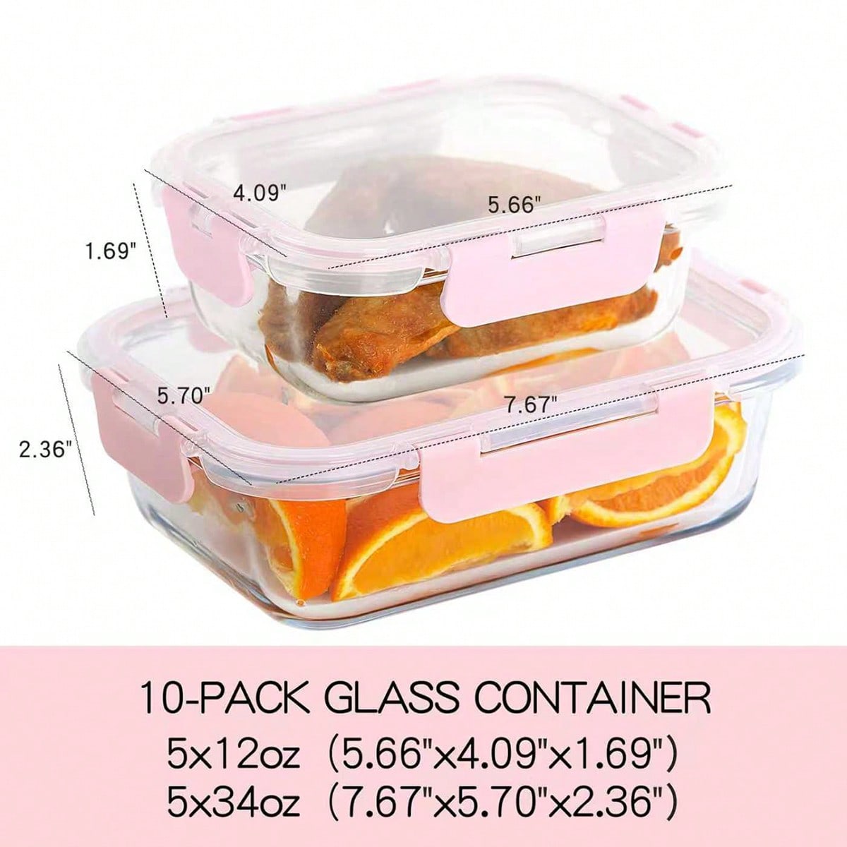 10 sztuk szklanych pojemników  – Glass Meal Prep Container recenzja i cena