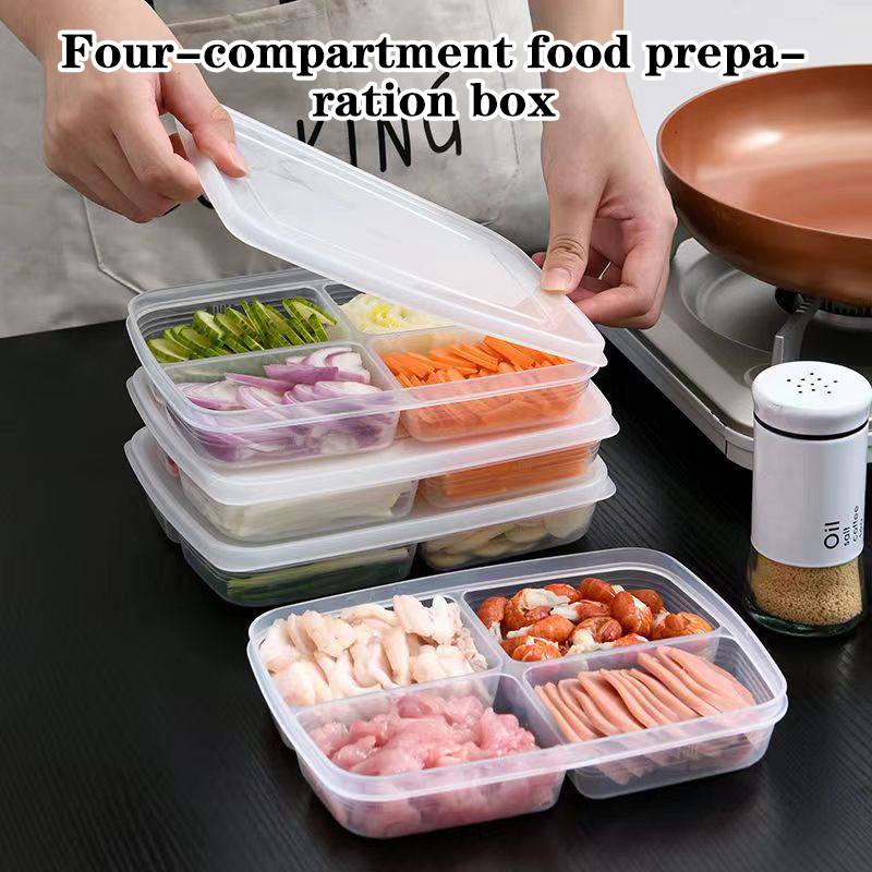 Nowy【4-przegródkowy plastikowy – Food Storage Organization recenzja i cena