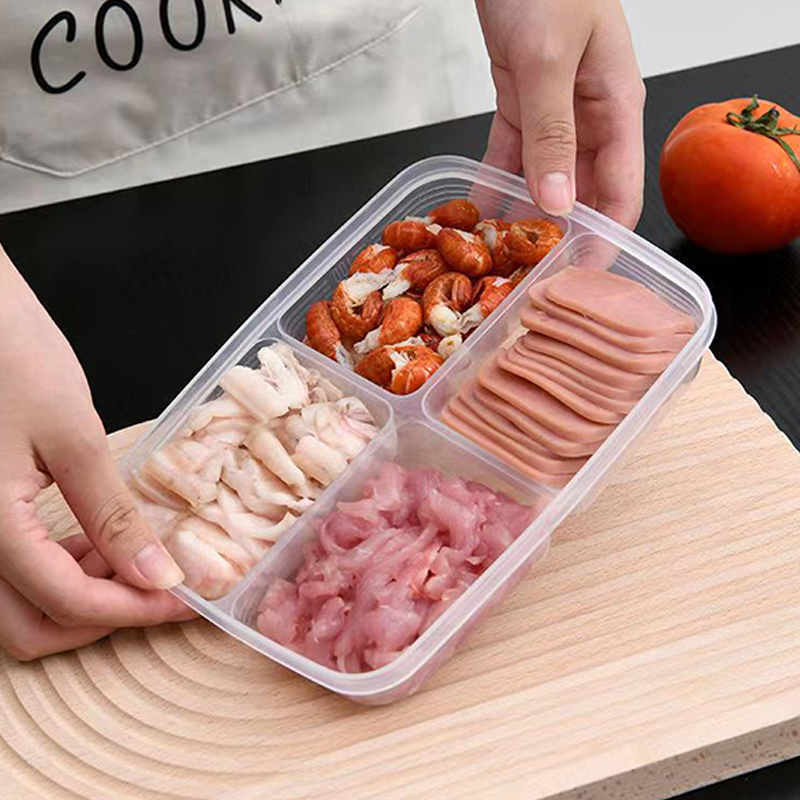 Nowy【4-przegródkowy plastikowy – Food Storage Organization recenzja i cena