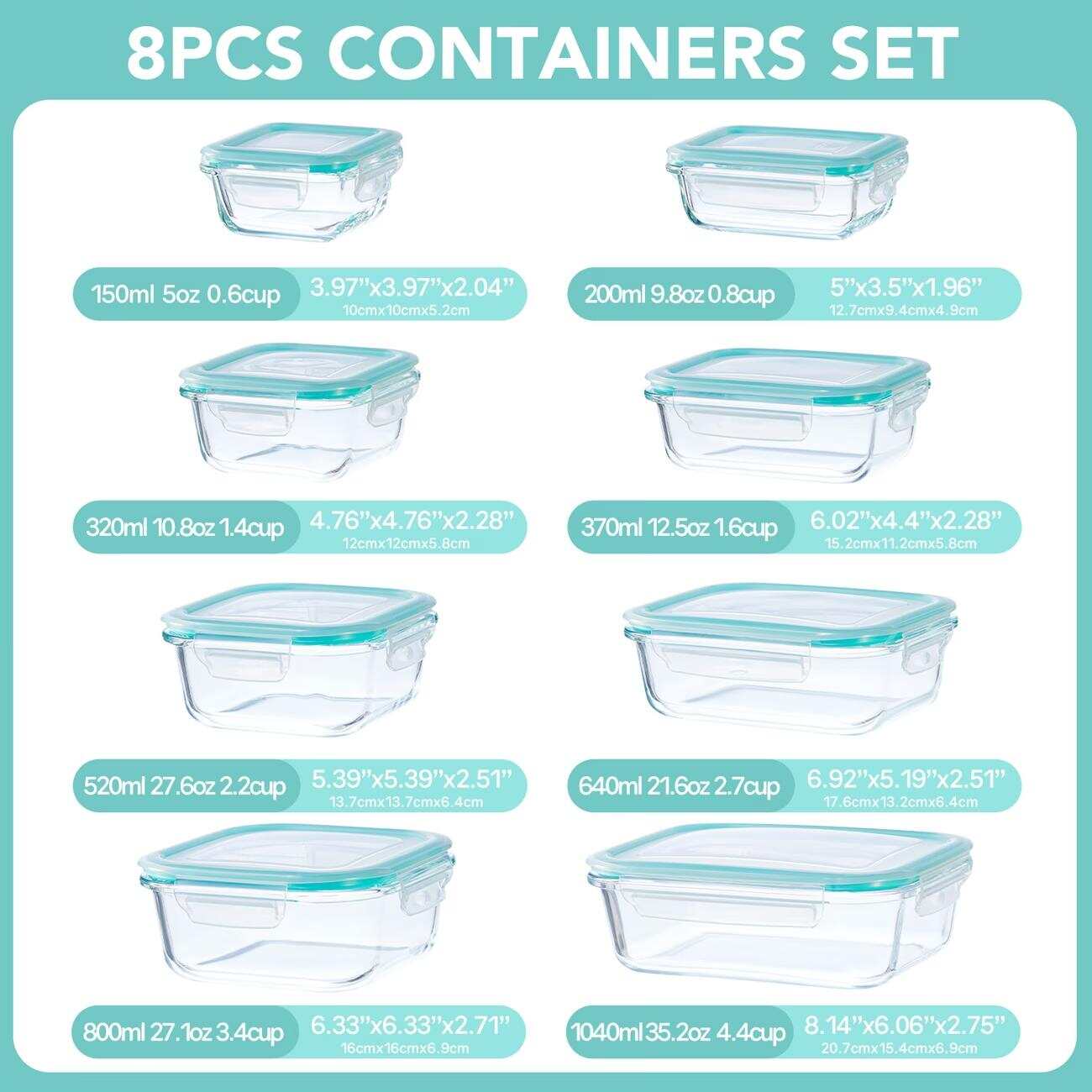 16 sztuk szczelnych szklanych  – Glass Meal Prep Container recenzja i cena