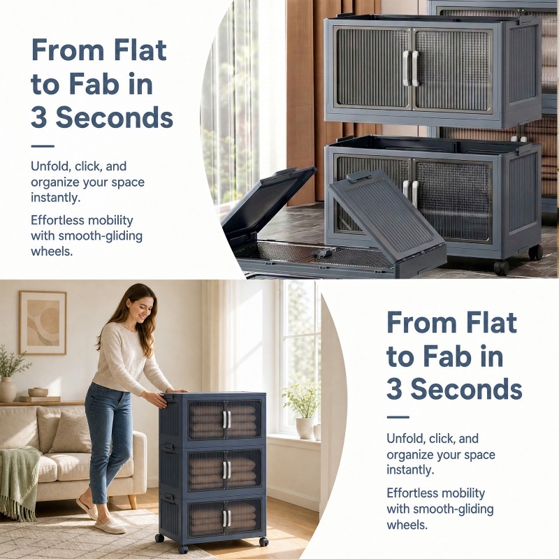 3-poziomowy składany plastikow – Stackable Pantry Bin recenzja i cena