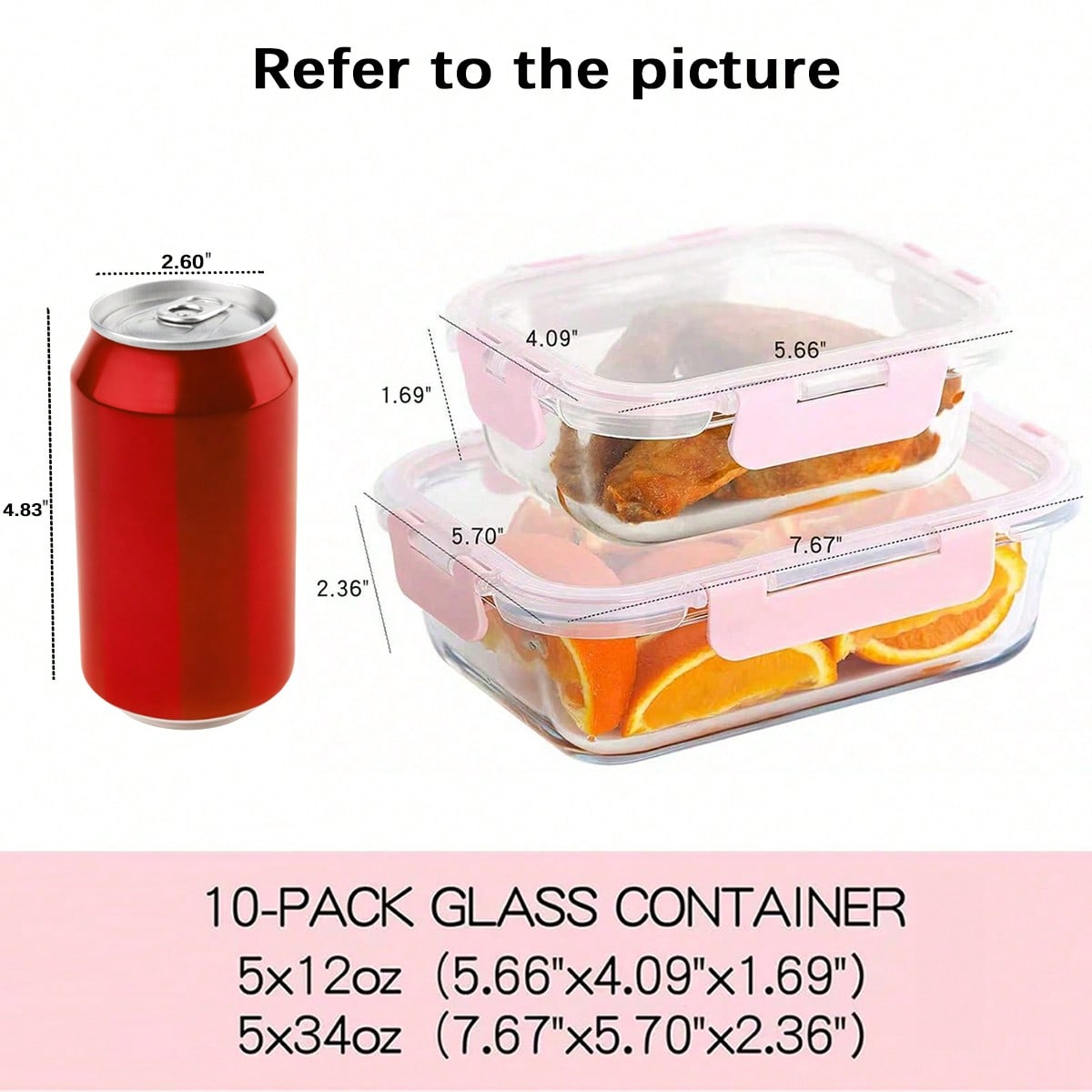 10 sztuk szklanych pojemników  – Glass Meal Prep Container recenzja i cena