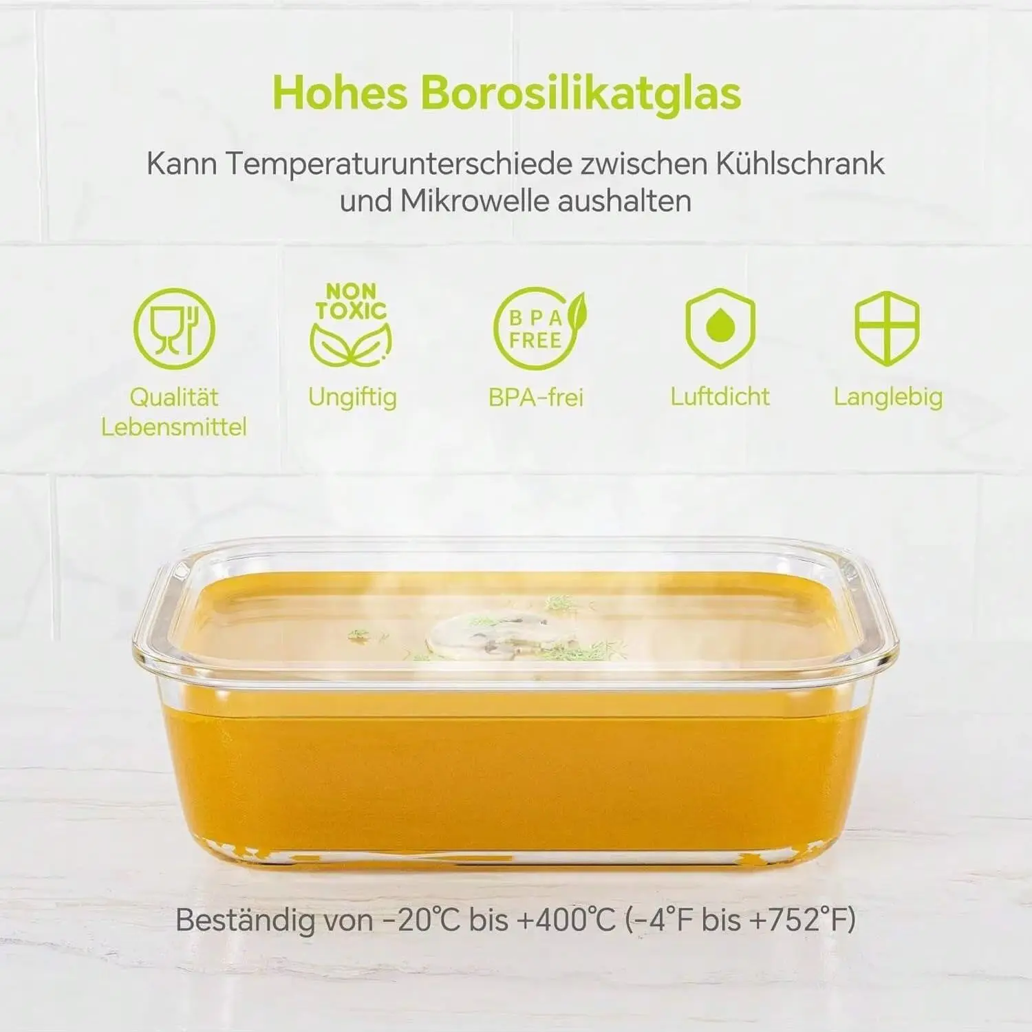 Pojemnik na żywność z pokrywką – Glass Meal Prep Container recenzja i cena