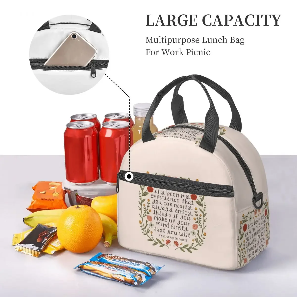 Torba termiczna na lunch z mot – Food Storage Quotes recenzja i cena